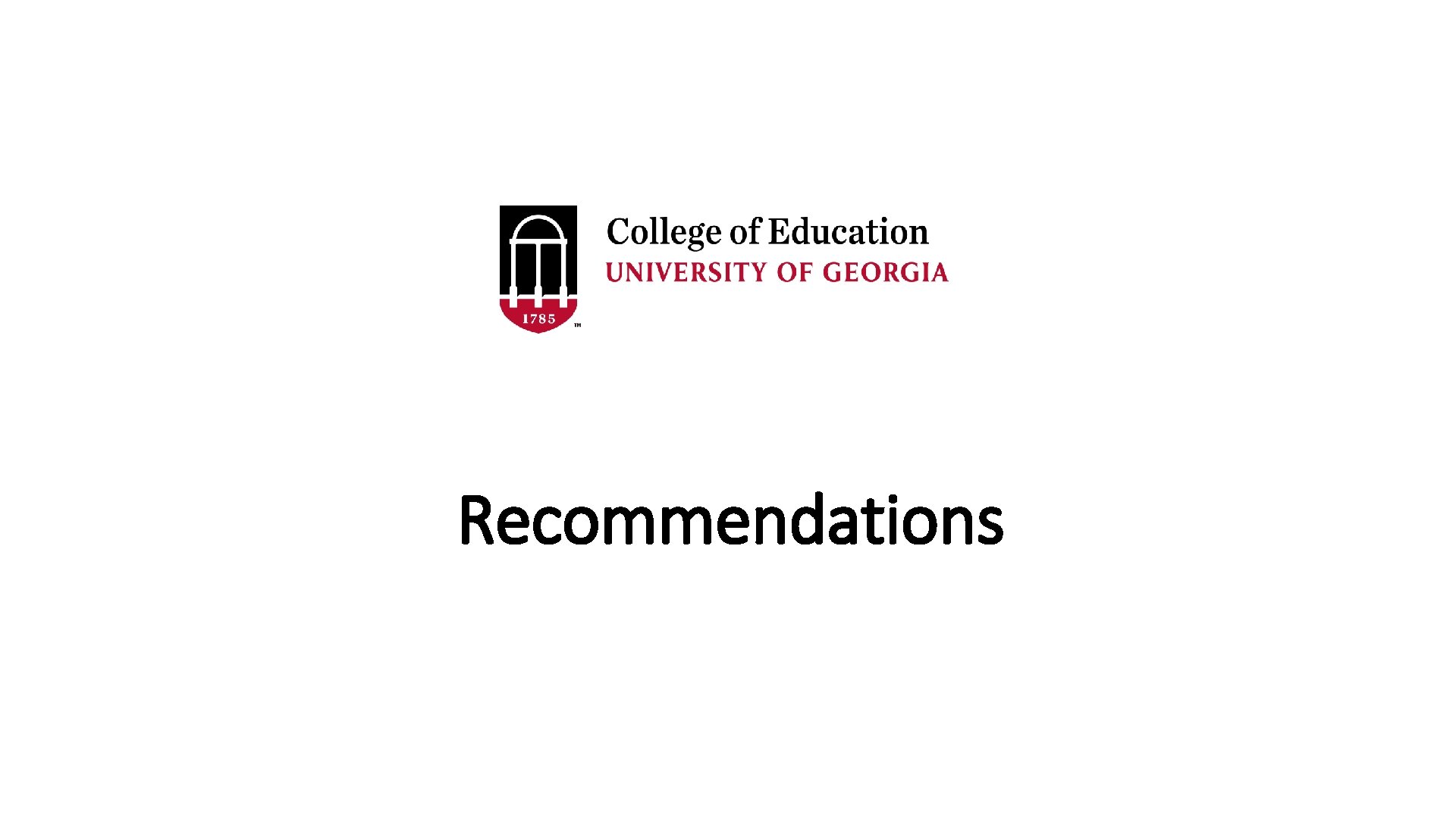 Recommendations 