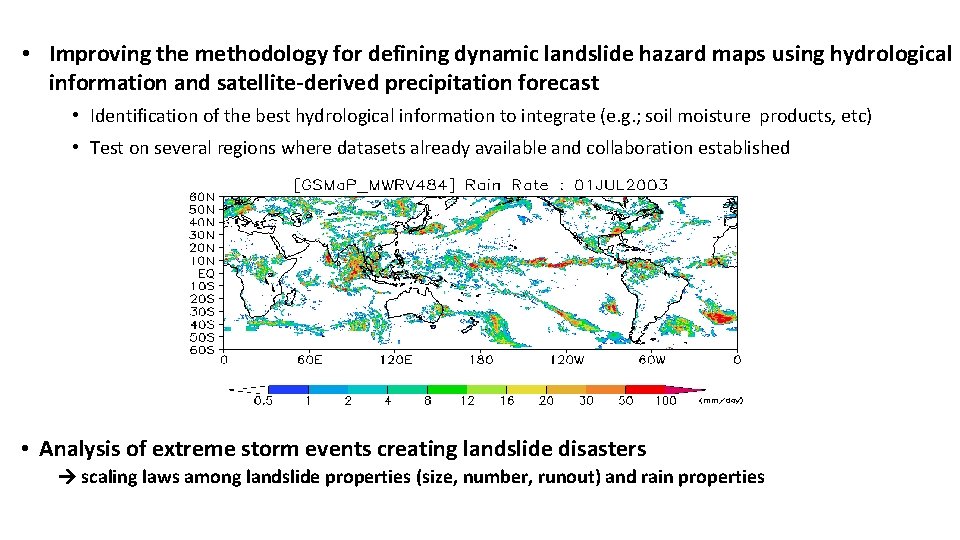  • Improving the methodology for defining dynamic landslide hazard maps using hydrological information