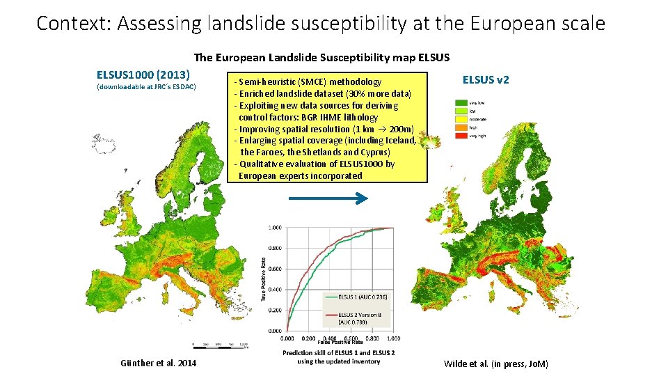 Context: Assessing landslide susceptibility at the European scale The European Landslide Susceptibility map ELSUS