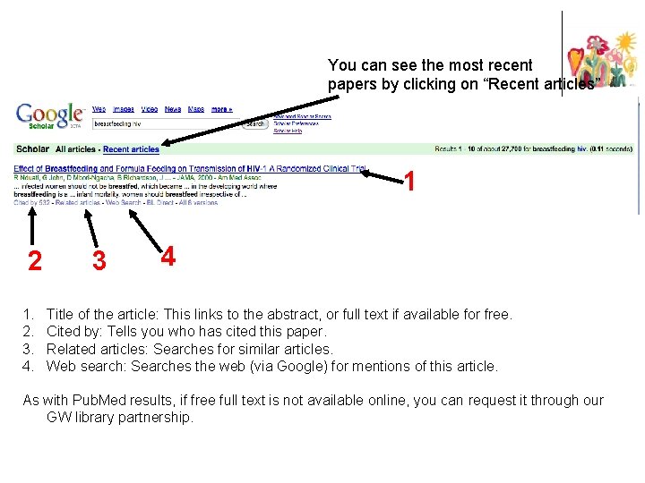 You can see the most recent papers by clicking on “Recent articles” 1 2