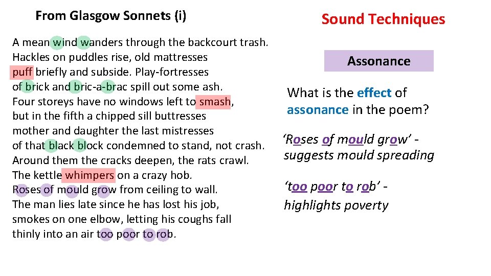 From Glasgow Sonnets (i) A mean wind wanders through the backcourt trash. Hackles on From Glasgow Sonnets (i) A mean wind wanders through the backcourt trash. Hackles on