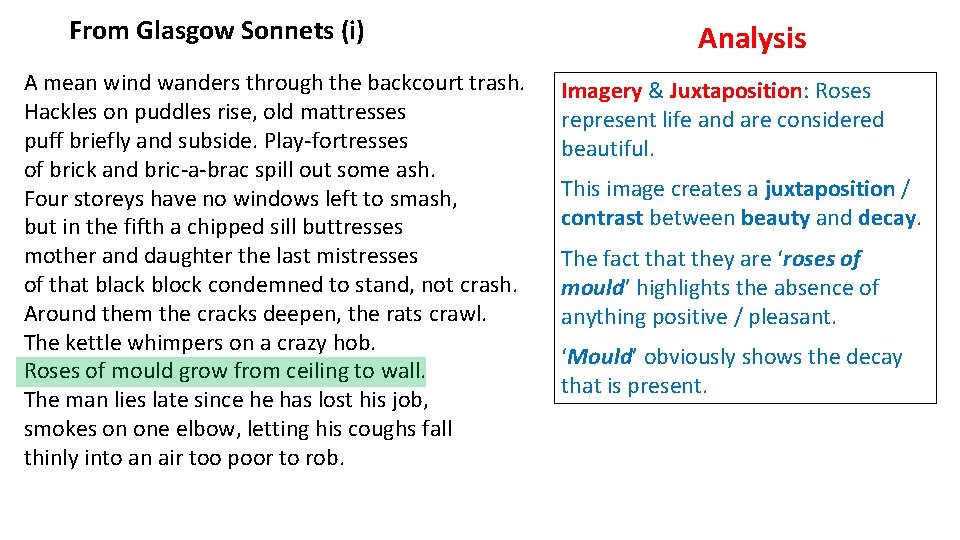 From Glasgow Sonnets (i) A mean wind wanders through the backcourt trash. Hackles on From Glasgow Sonnets (i) A mean wind wanders through the backcourt trash. Hackles on