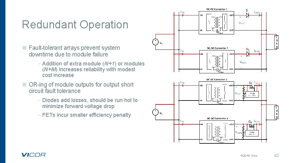 Redundant Operation n Fault-tolerant arrays prevent system downtime due to module failure –Addition of