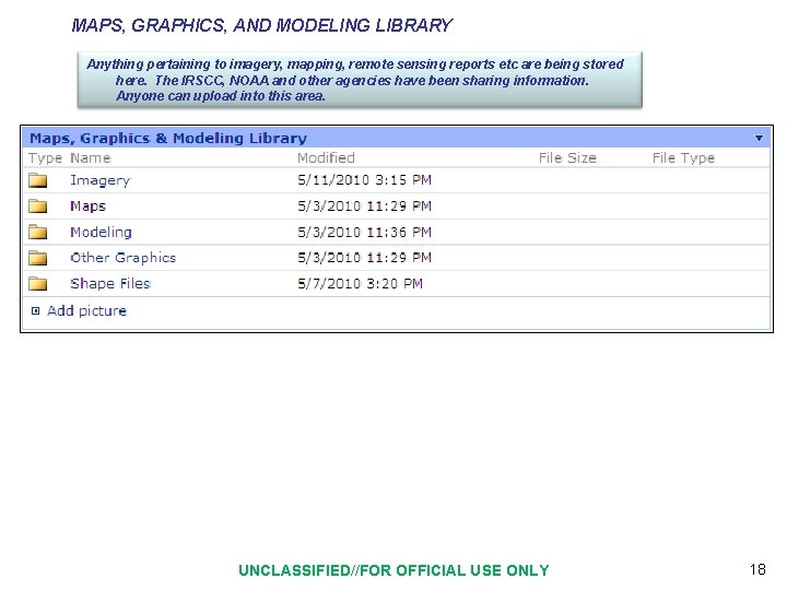 MAPS, GRAPHICS, AND MODELING LIBRARY Anything pertaining to imagery, mapping, remote sensing reports etc