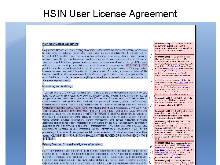 HSIN User License Agreement 