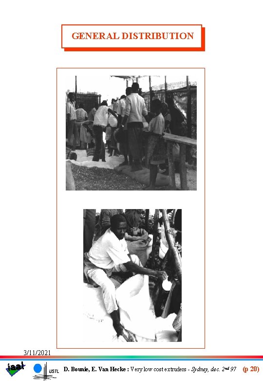 GENERAL DISTRIBUTION 3/11/2021 iaal D. Bounie, E. Van Hecke : Very low cost extruders