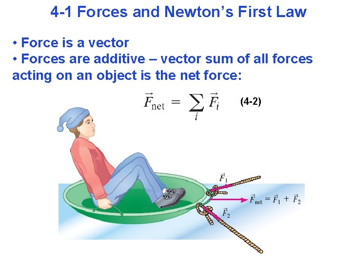 4 -1 Forces and Newton’s First Law • Force is a vector • Forces