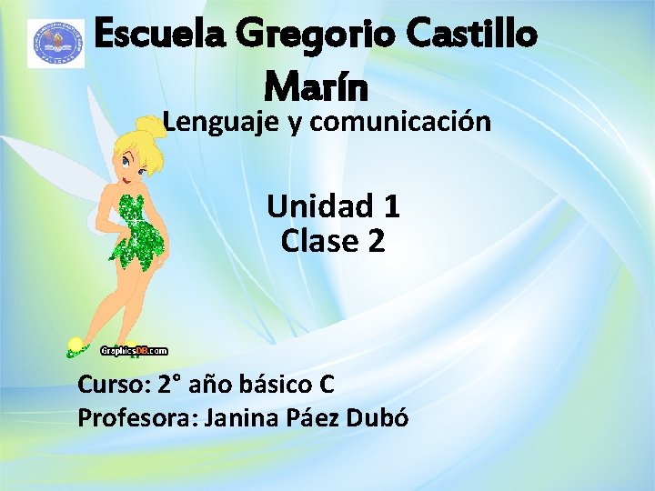 Escuela Gregorio Castillo Marín Lenguaje y comunicación Unidad 1 Clase 2 Curso: 2° año