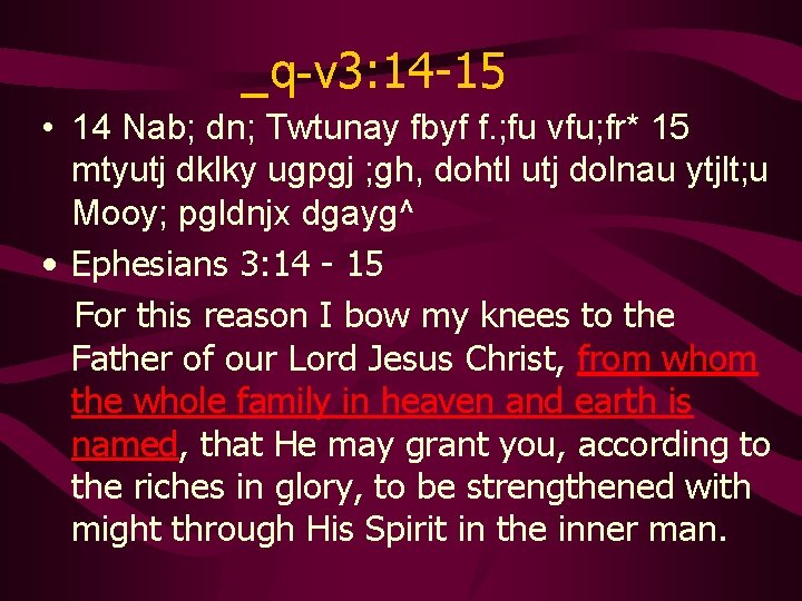 _q-v 3: 14 -15 • 14 Nab; dn; Twtunay fbyf f. ; fu vfu; _q-v 3: 14 -15 • 14 Nab; dn; Twtunay fbyf f. ; fu vfu;