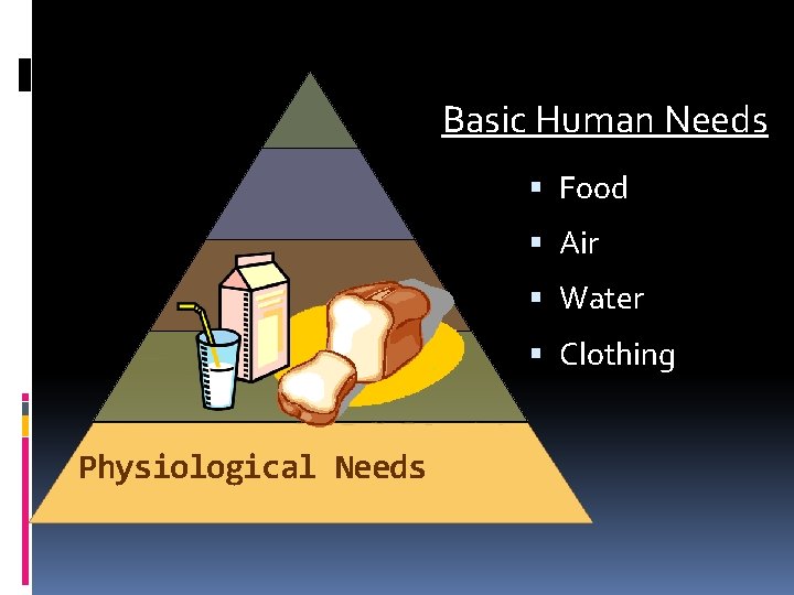 Basic Human Needs Food Air Water Clothing Physiological Needs 