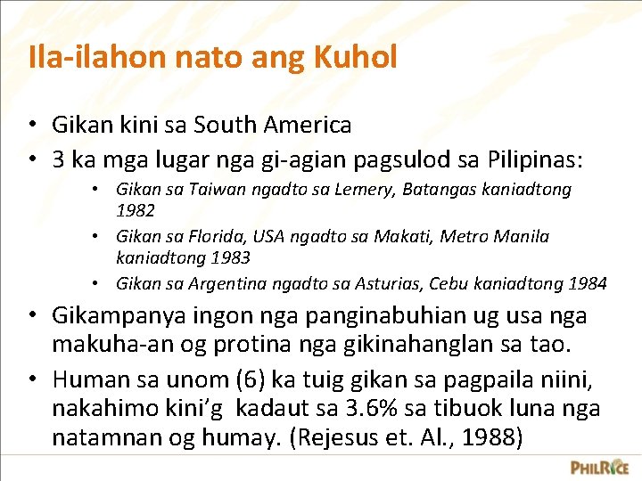 Ila-ilahon nato ang Kuhol • Gikan kini sa South America • 3 ka mga Ila-ilahon nato ang Kuhol • Gikan kini sa South America • 3 ka mga