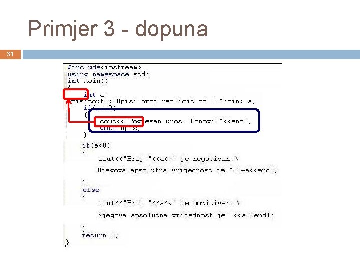 Primjer 3 - dopuna 31 