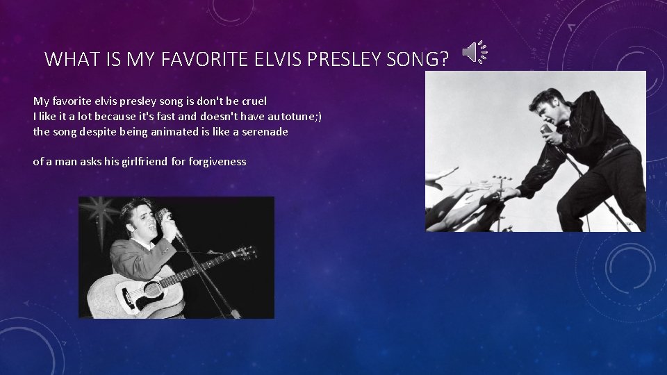 WHAT IS MY FAVORITE ELVIS PRESLEY SONG? My favorite elvis presley song is don't WHAT IS MY FAVORITE ELVIS PRESLEY SONG? My favorite elvis presley song is don't