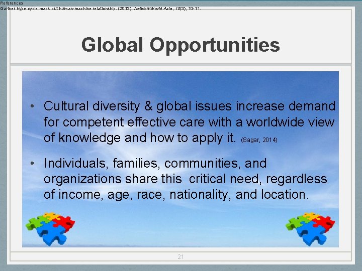 References Gartner hype cycle maps out human-machine relationship. (2013). Network. World Asia, 10(3), 10