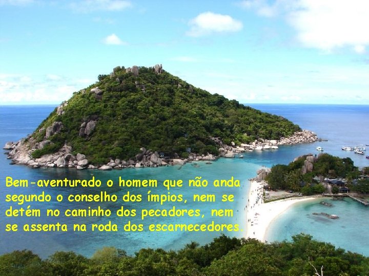 Bem-aventurado o homem que não anda segundo o conselho dos ímpios, nem se detém