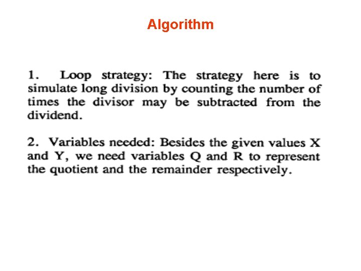 Algorithm 