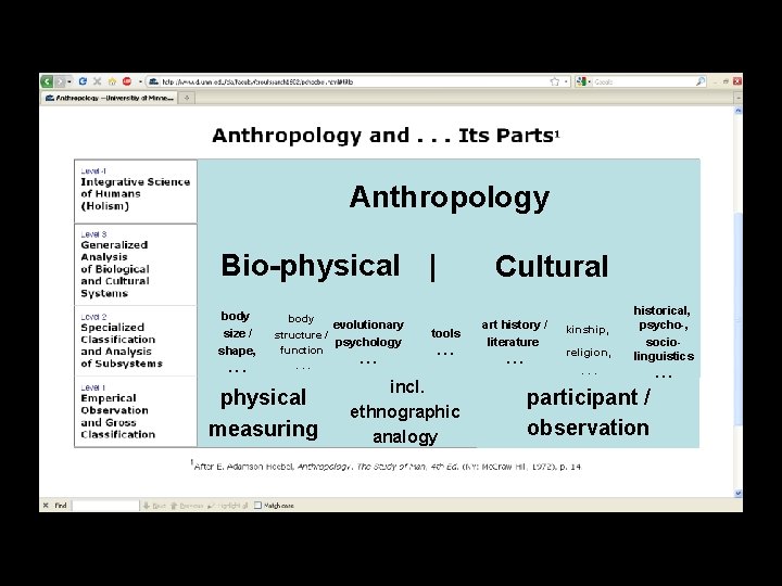 Anthropology Bio-physical | body size / shape, . . . body evolutionary structure / Anthropology Bio-physical | body size / shape, . . . body evolutionary structure /