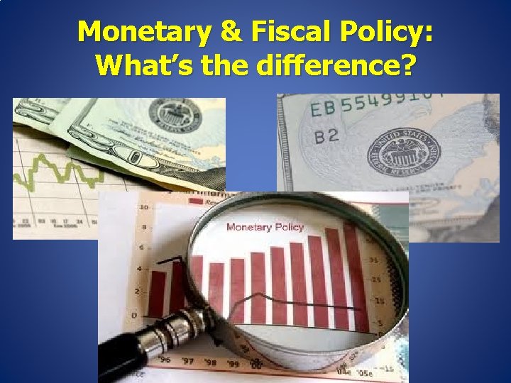 Monetary & Fiscal Policy: What’s the difference? 