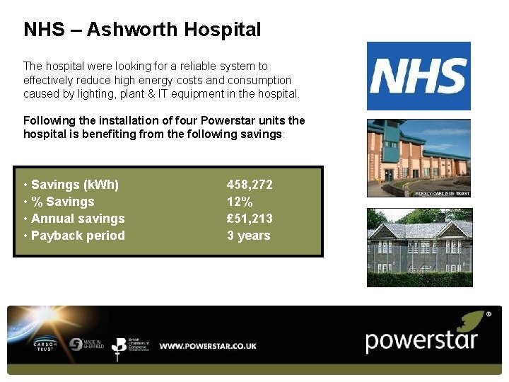 NHS – Ashworth Hospital The hospital were looking for a reliable system to effectively