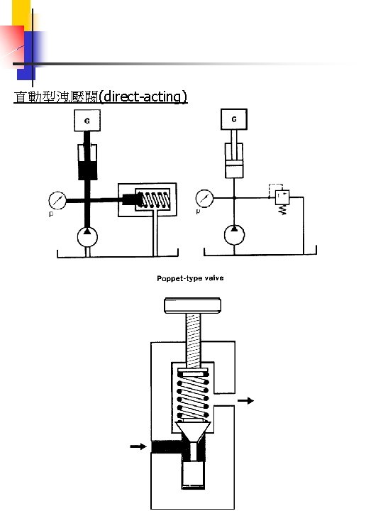 直動型洩壓閥(direct-acting) 
