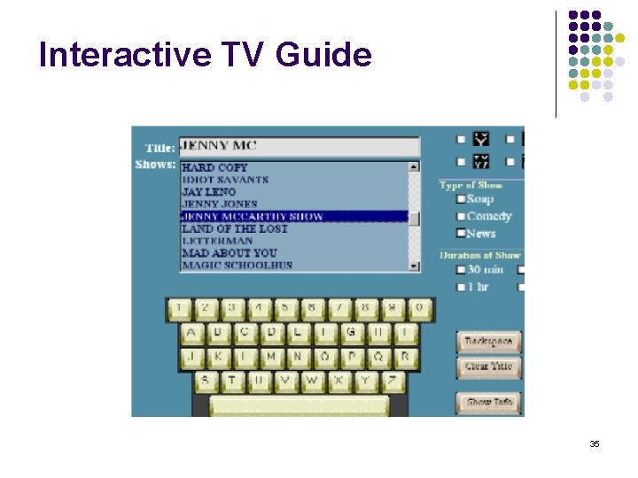 Interactive TV Guide 35 