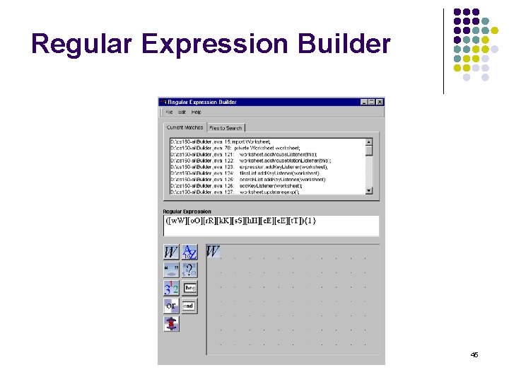 Regular Expression Builder 45 