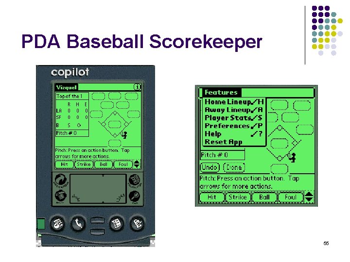 PDA Baseball Scorekeeper 55 