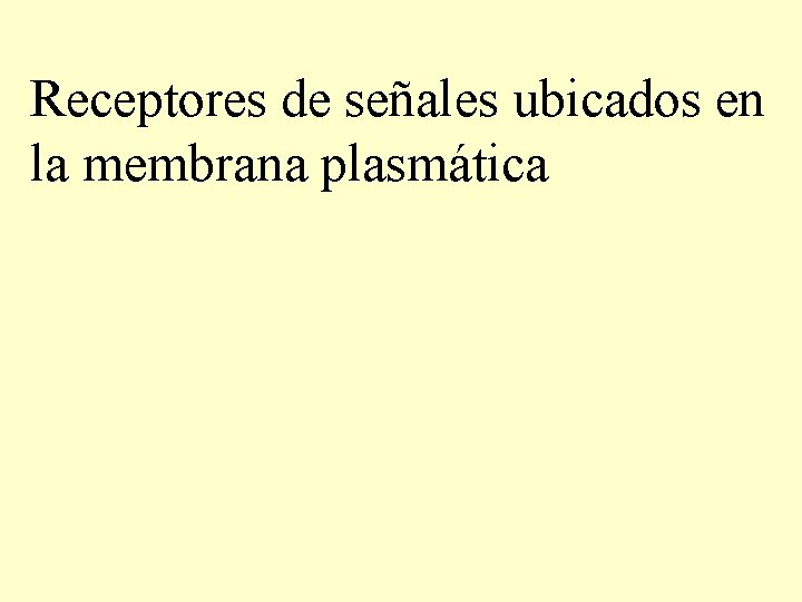 Receptores de señales ubicados en la membrana plasmática 