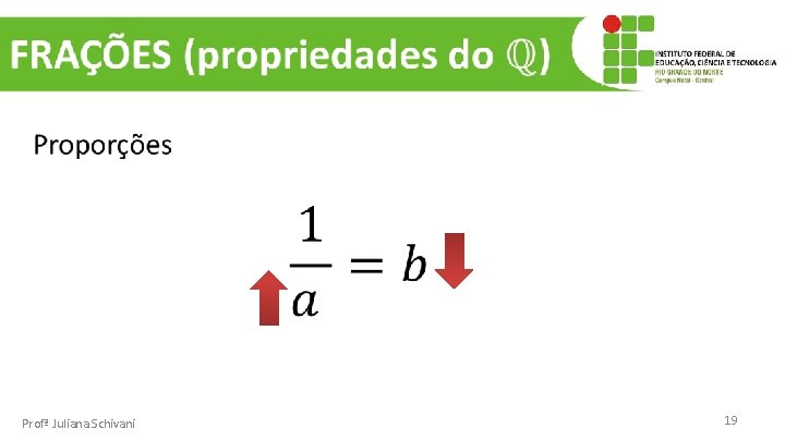  Profª Juliana Schivani 19 