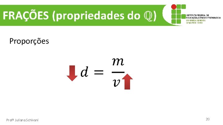  Profª Juliana Schivani 20 