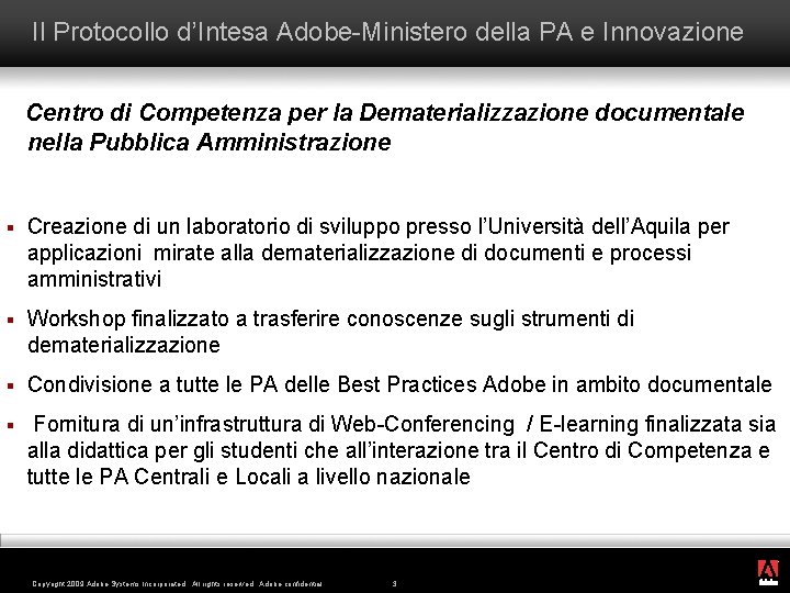 Il Protocollo d’Intesa Adobe-Ministero della PA e Innovazione Centro di Competenza per la Dematerializzazione