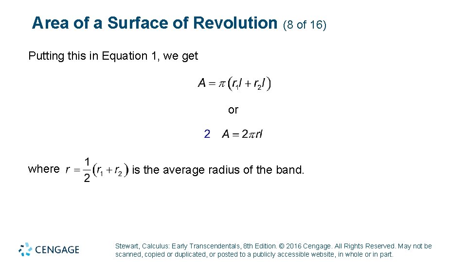 Area of a Surface of Revolution (8 of 16) Putting this in Equation 1,