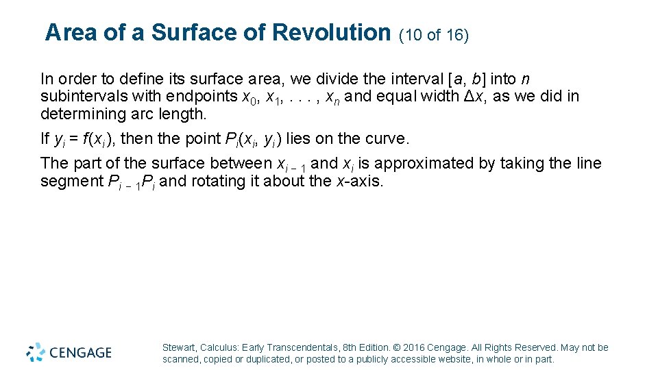 Area of a Surface of Revolution (10 of 16) In order to define its