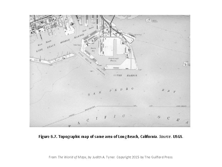 Figure 6. 7. Topographic map of same area of Long Beach, California. Source. USGS.