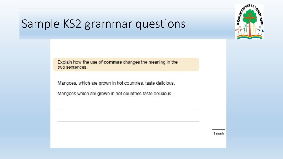 Sample KS 2 grammar questions 