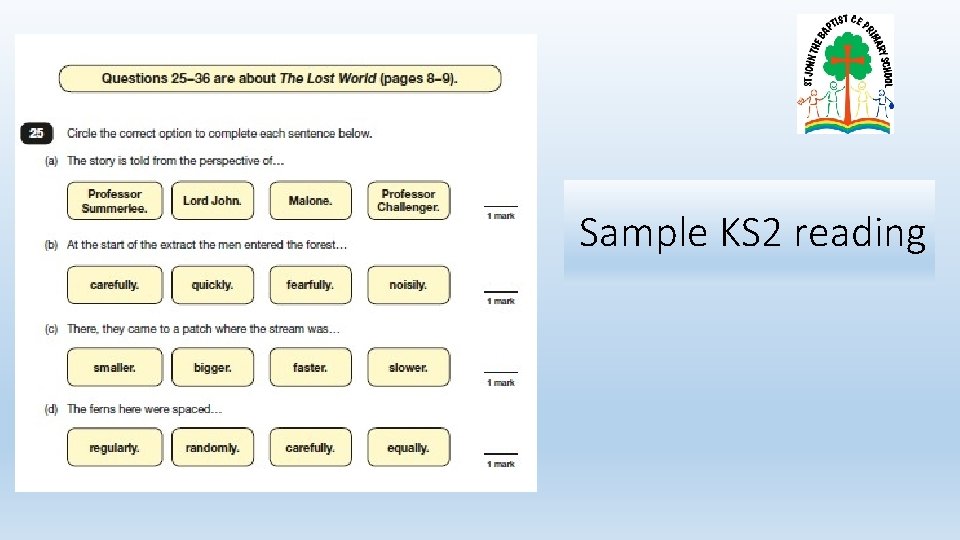 Sample KS 2 reading 