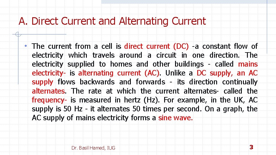 Unit 44 Electrical Supply Dr Basil Hamed Technical