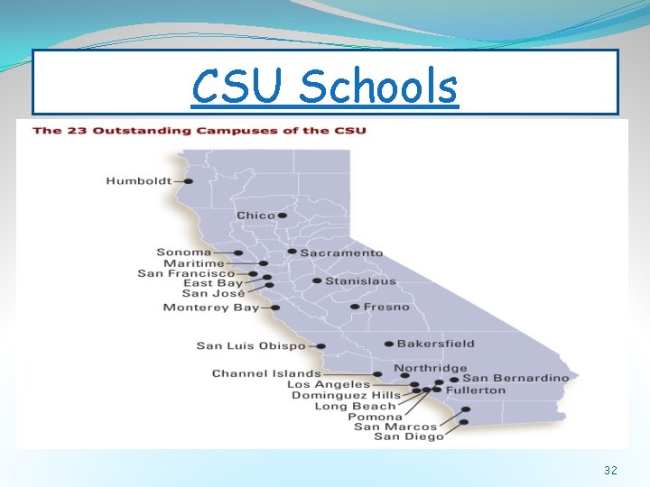 CSU Schools 32 