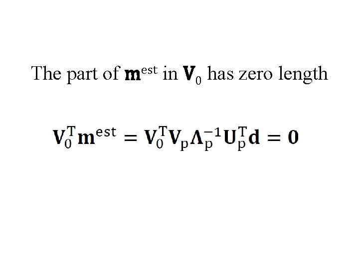 The part of mest in V 0 has zero length 