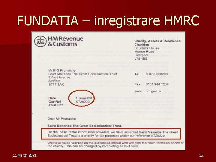 FUNDATIA – inregistrare HMRC 11 March 2021 15 FUNDATIA – inregistrare HMRC 11 March 2021 15