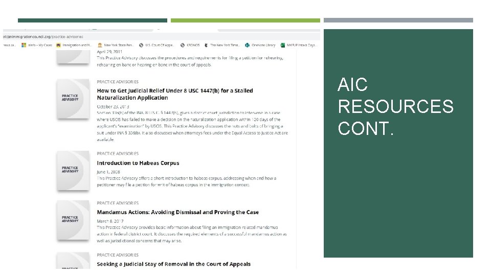 AIC RESOURCES CONT. 