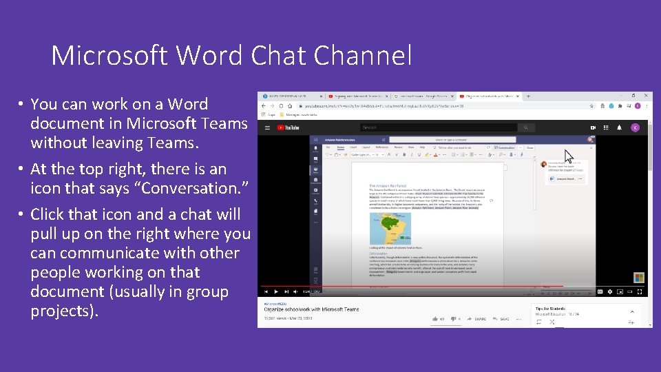 Microsoft Word Chat Channel • You can work on a Word document in Microsoft Microsoft Word Chat Channel • You can work on a Word document in Microsoft