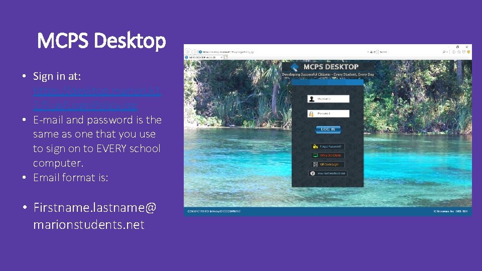 MCPS Desktop • Sign in at: https: //desktop. marion. k 1 2. fl. us/Login. MCPS Desktop • Sign in at: https: //desktop. marion. k 1 2. fl. us/Login.