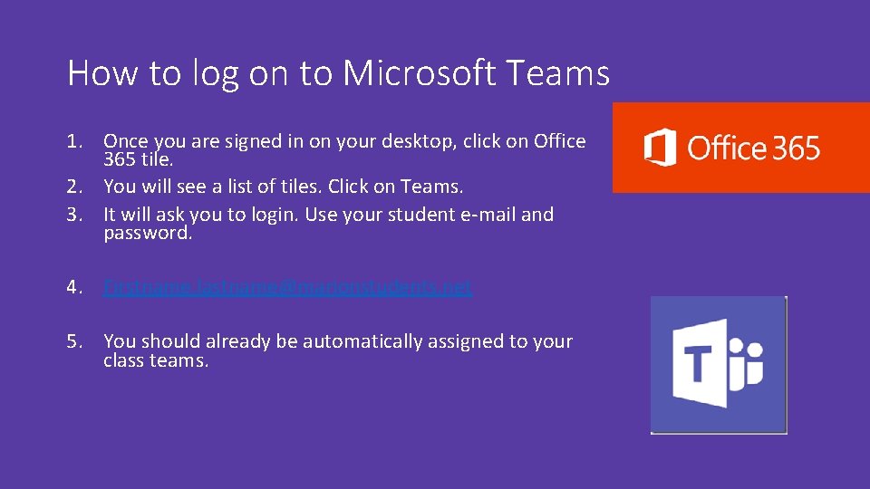 How to log on to Microsoft Teams 1. Once you are signed in on How to log on to Microsoft Teams 1. Once you are signed in on