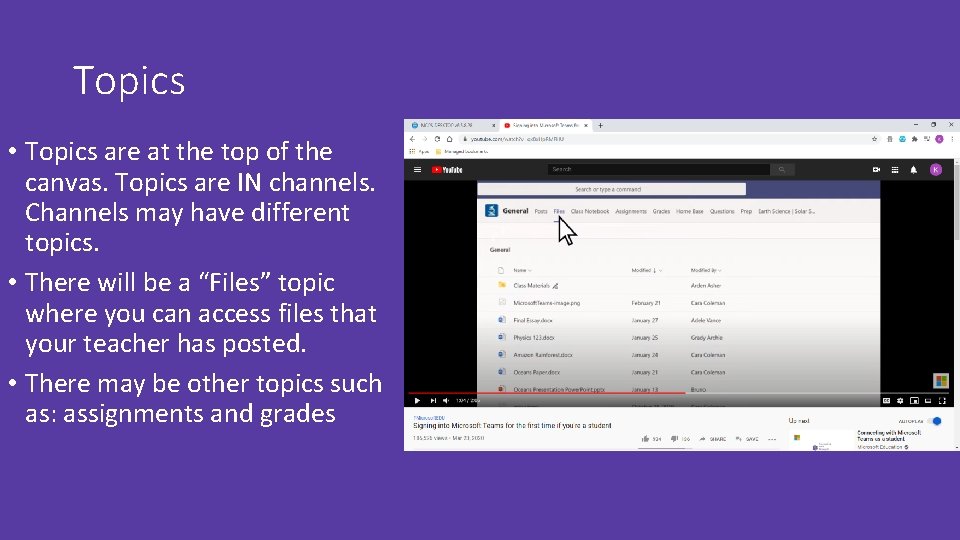 Topics • Topics are at the top of the canvas. Topics are IN channels. Topics • Topics are at the top of the canvas. Topics are IN channels.