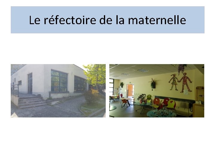 Le réfectoire de la maternelle 