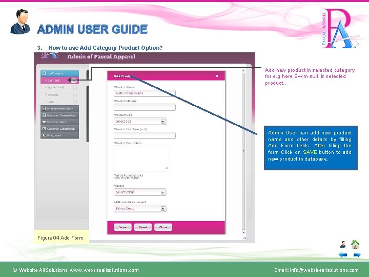 ADMIN USER GUIDE 3. How to use Add Category Product Option? Add new product