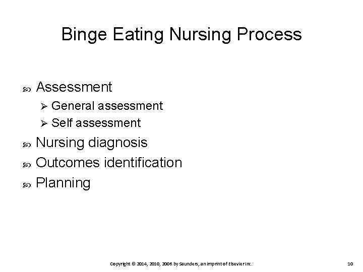 Chapter 18 Feeding Eating and Elimination Disorders Copyright