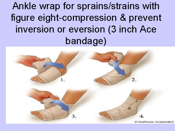 Ankle wrap for sprains/strains with figure eight-compression & prevent inversion or eversion (3 inch