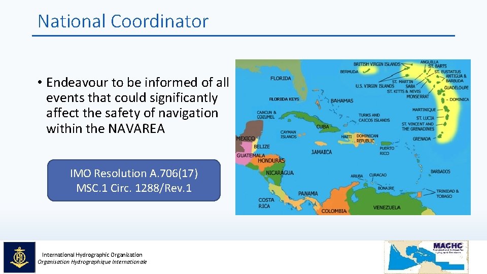 National Coordinator • Endeavour to be informed of all events that could significantly affect National Coordinator • Endeavour to be informed of all events that could significantly affect